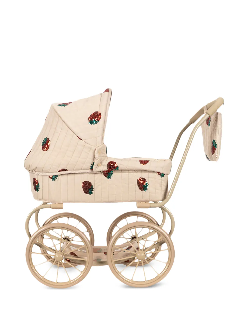 Konges Sløjd strawberry-pattern quilted baby stroller - Toni neutri