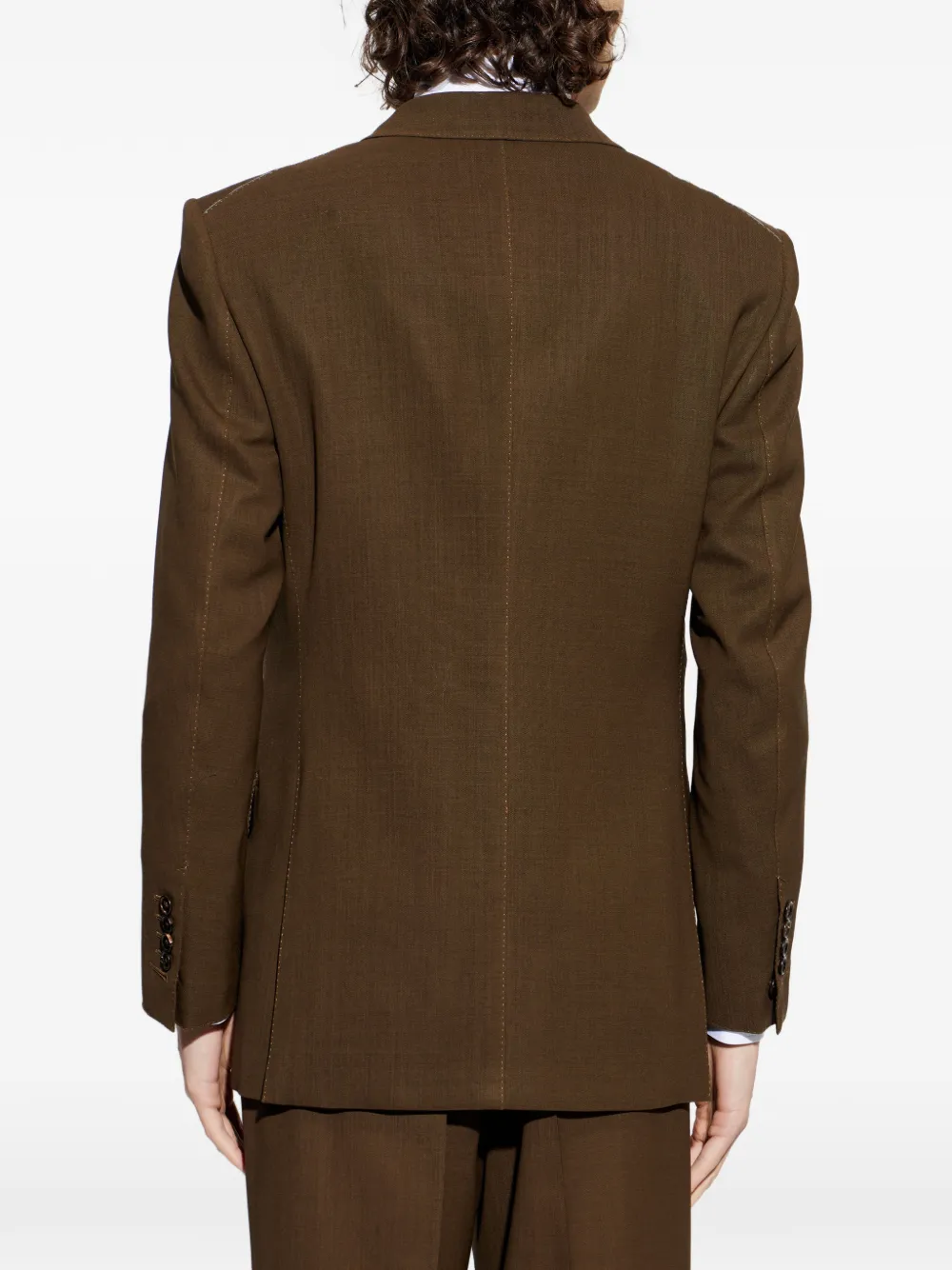 TOM FORD Blazer met dubbele rij knopen Bruin