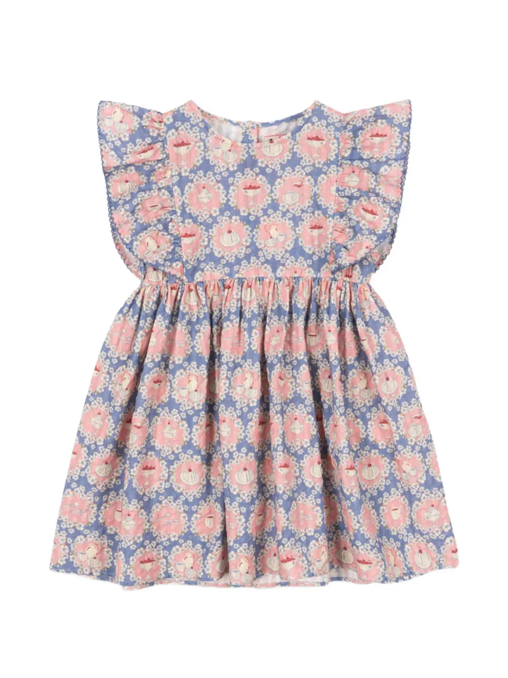 Konges Sløjd ruffled-detail print dress - Rosa
