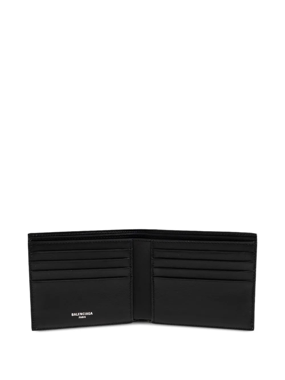 Balenciaga Leren portemonnee met textuur Zilver