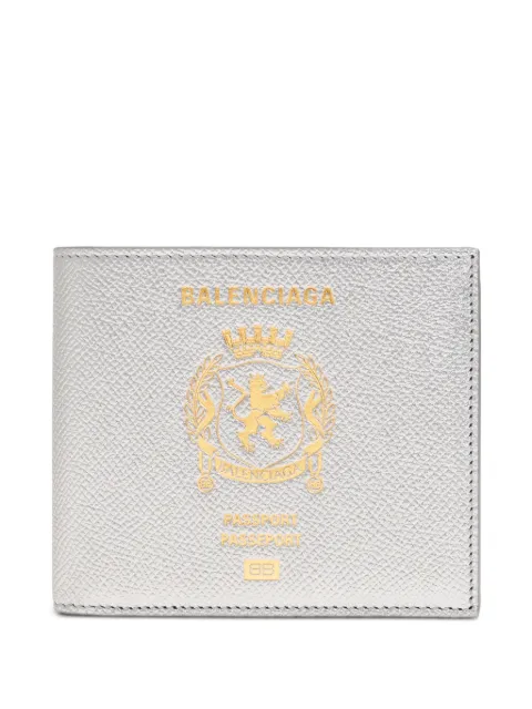 Balenciaga textured graphic leather wallet