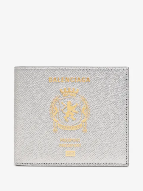 Balenciaga textured graphic leather wallet