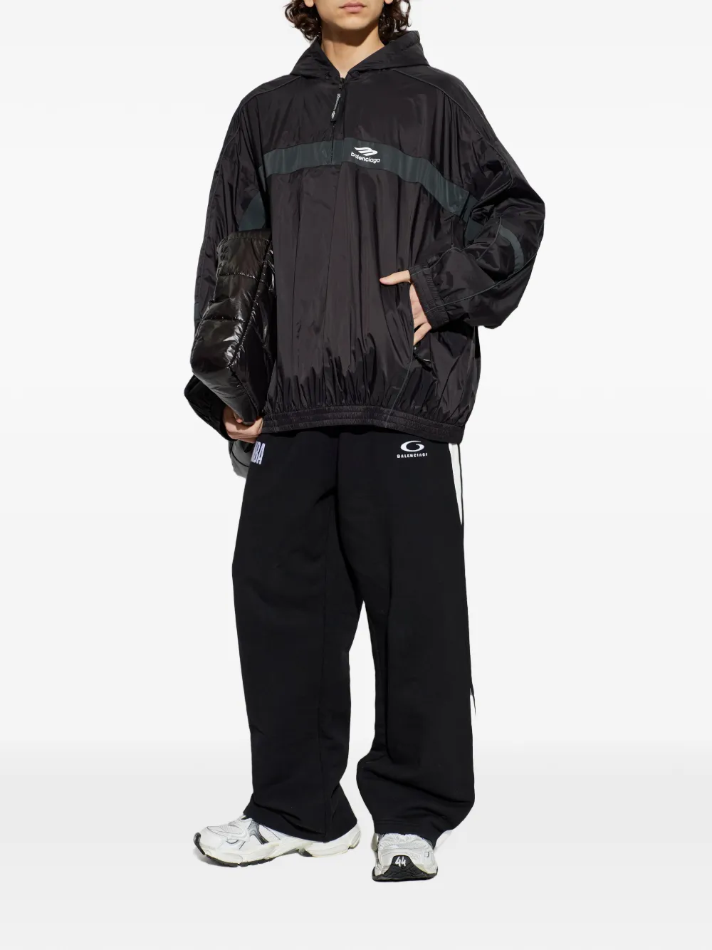 Balenciaga Lichtgewicht jack Zwart
