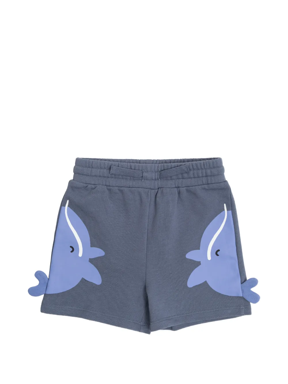 Stella McCartney Kids shark appliqué baby boy shorts - Blu