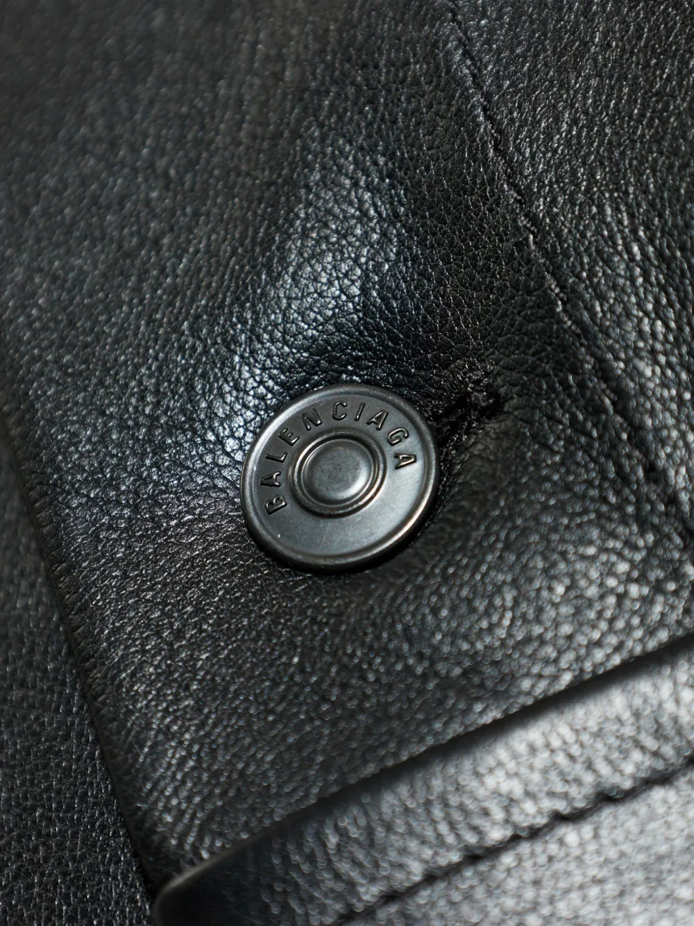 Balenciaga Leren shirtjack Zwart