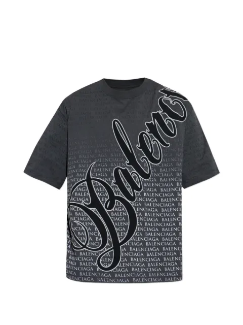 Balenciaga logo-pattern T-shirt