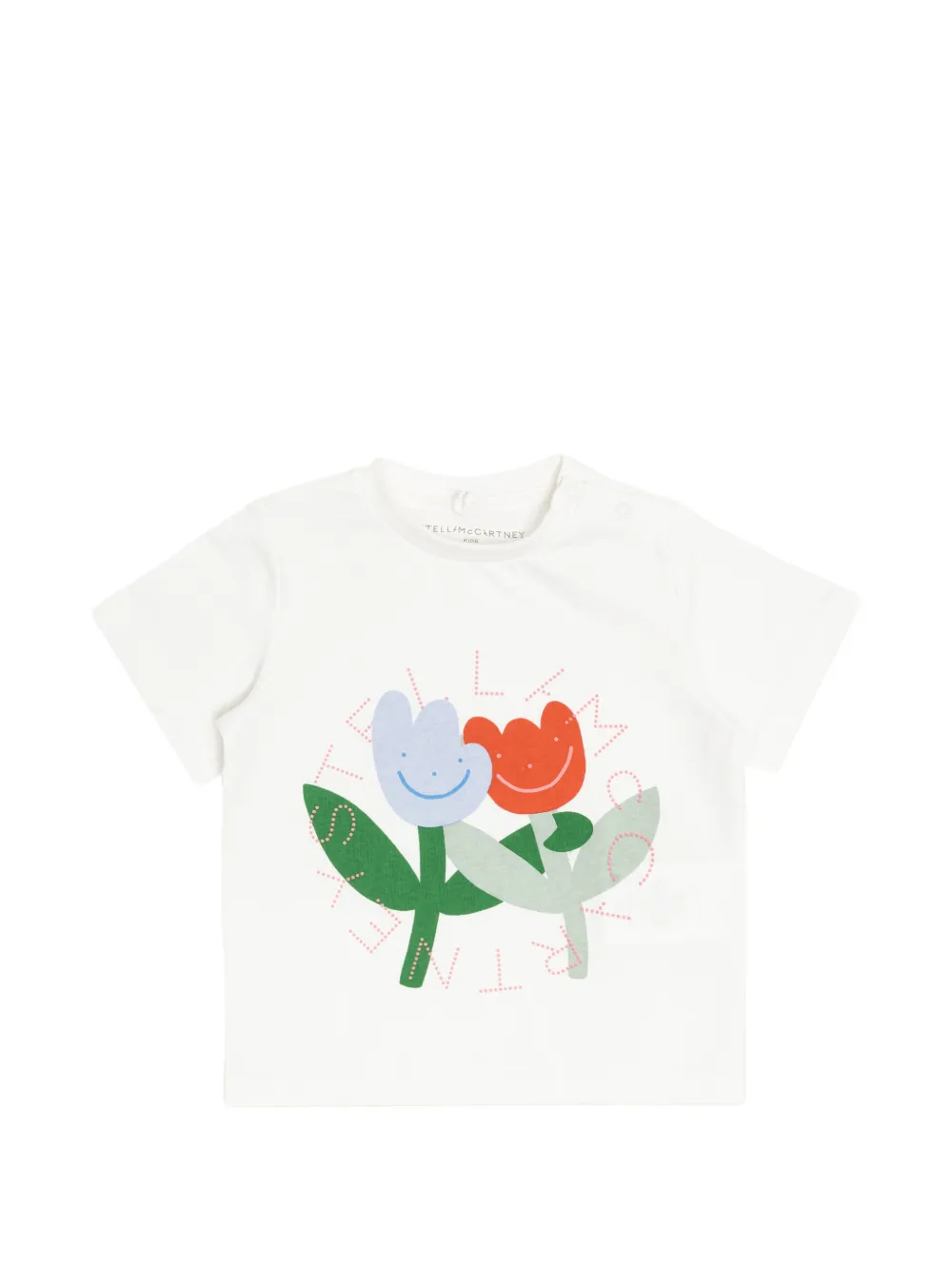 Stella McCartney Kids floral-print T-shirt - Bianco
