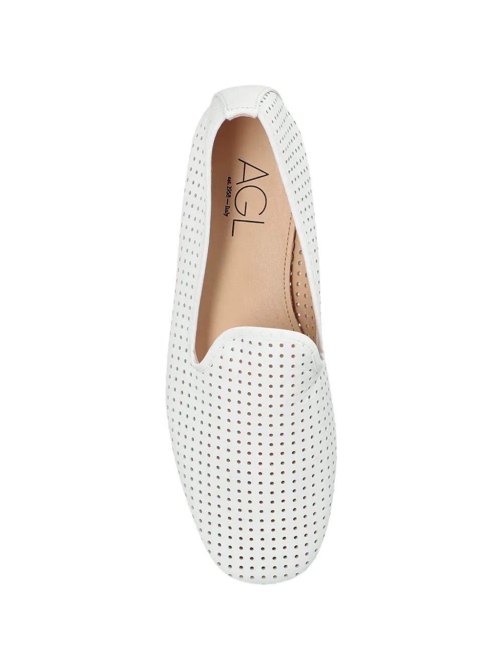 AGL Lucy perforated loafers Wit