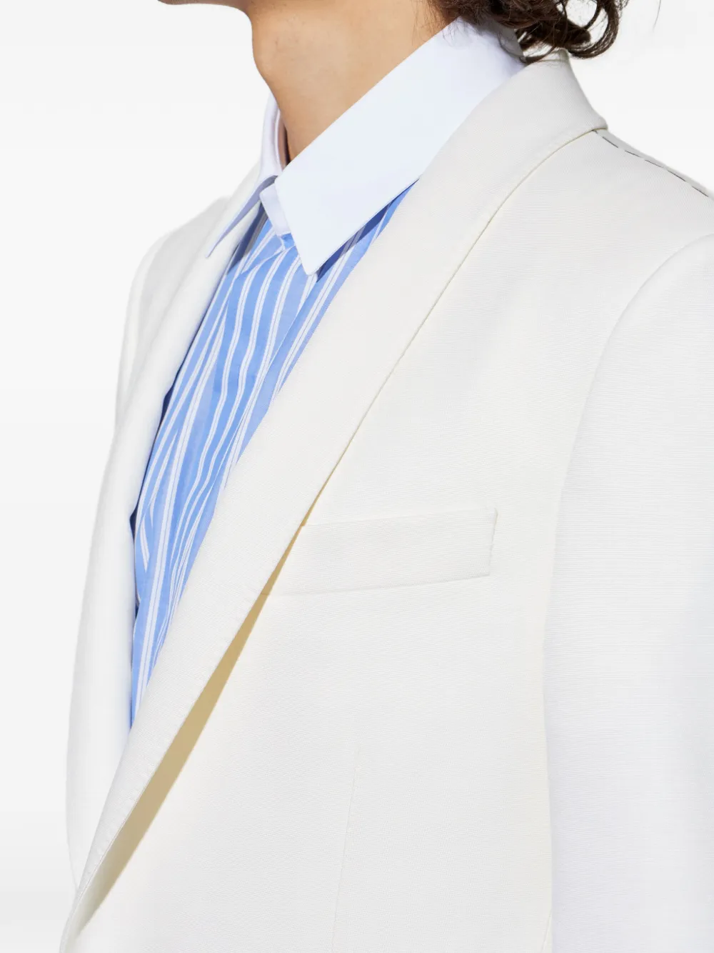 TOM FORD Blazer met sjaalrevers en zak Wit