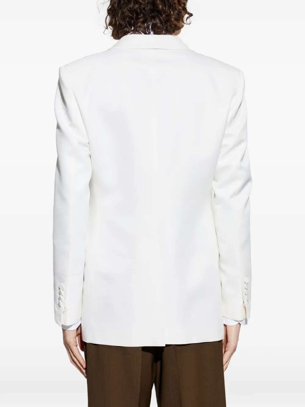 TOM FORD Blazer met sjaalrevers en zak Wit