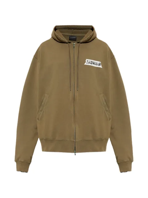 Balenciaga Masking Tape zip-up hoodie