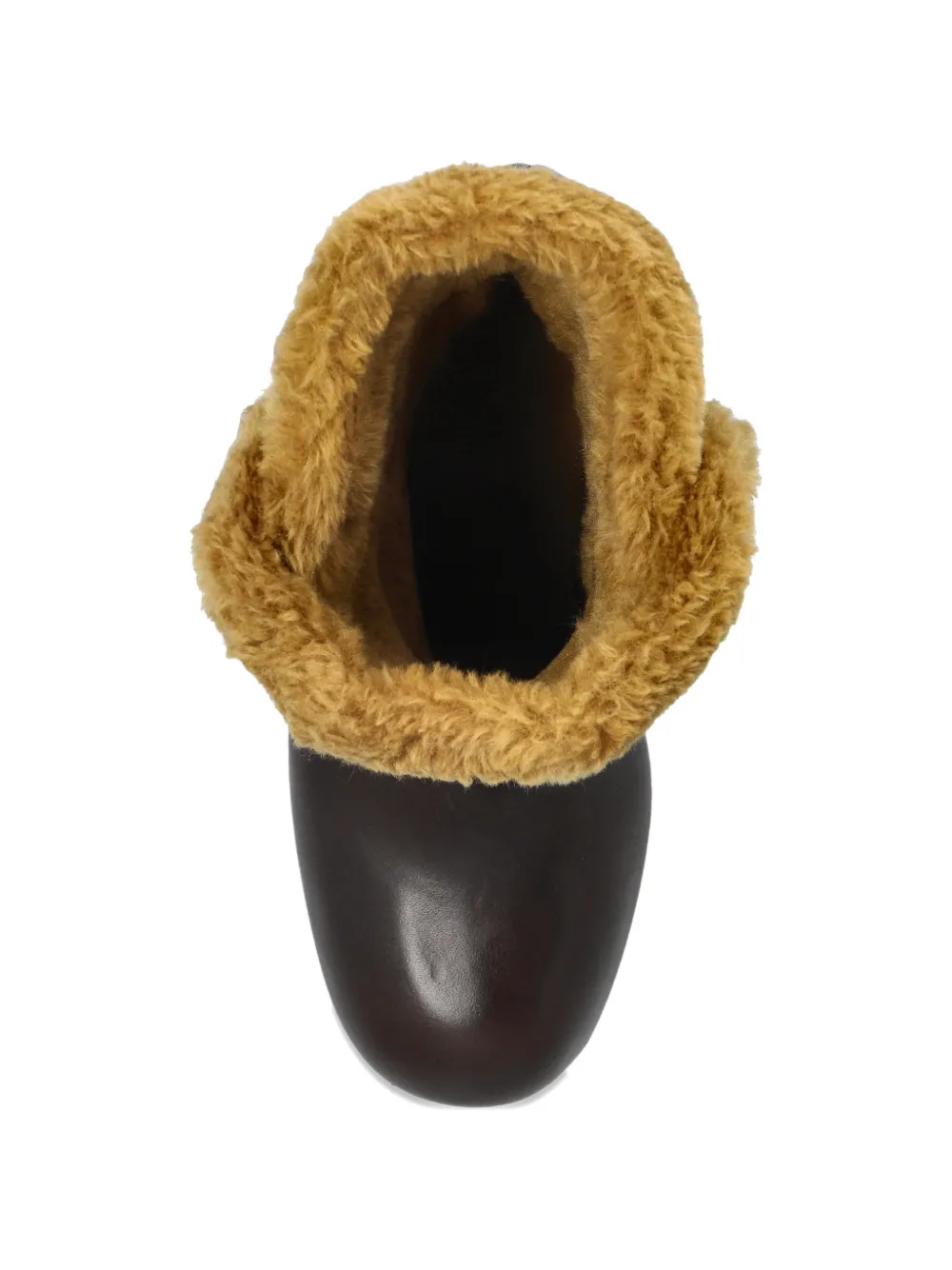 Balenciaga Fargo Bootie H100 enkellaarzen met lammy afwerking Bruin