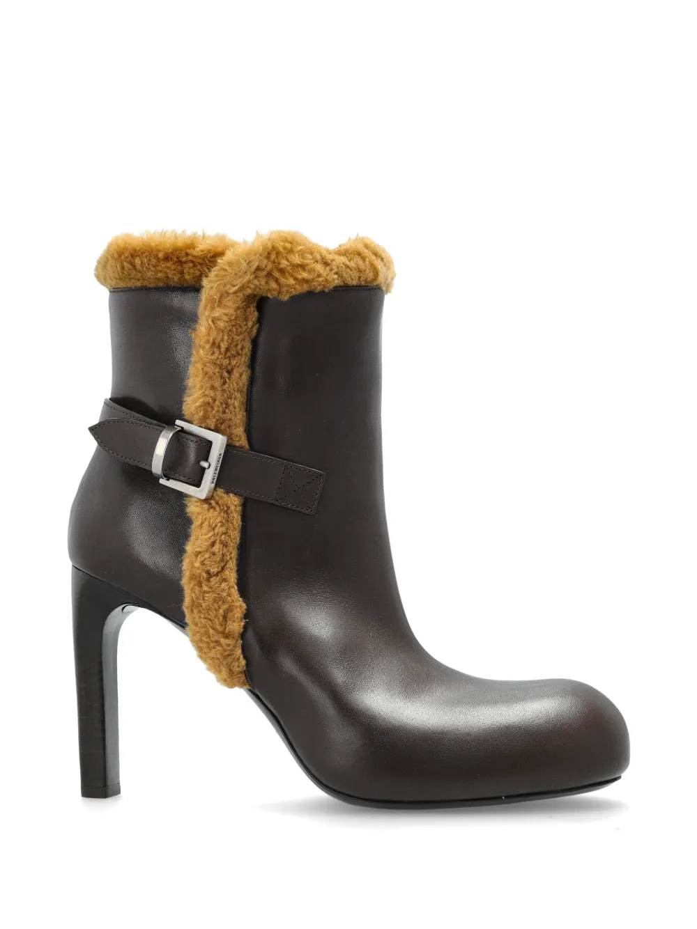 Balenciaga Fargo Bootie H100 enkellaarzen met lammy afwerking Bruin