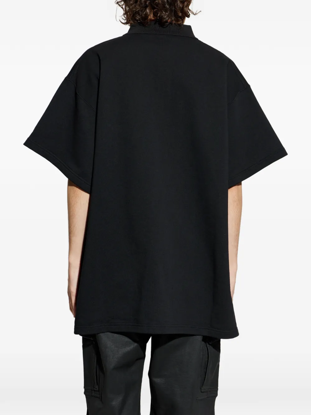 Balenciaga Laurel Classic oversized poloshirt met korte mouwen Zwart