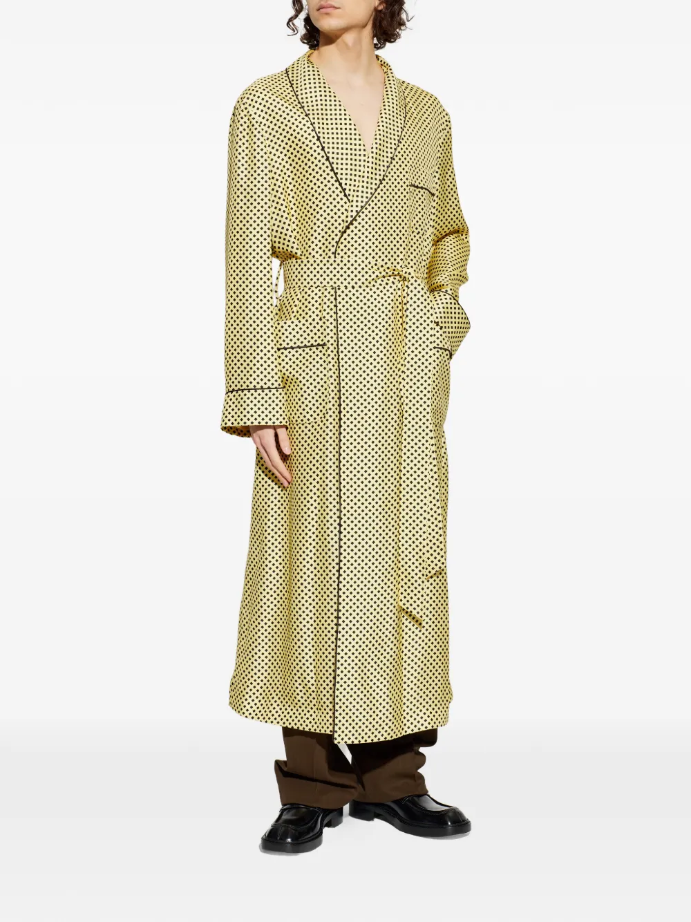  Tom Ford Polka-dot Piped Nightwear - Yellow 