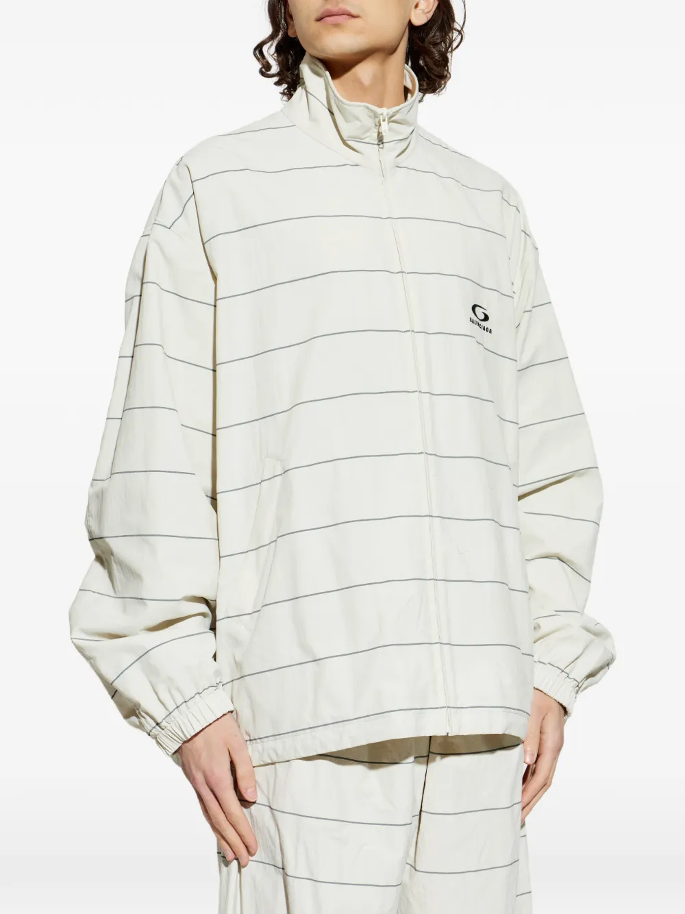 Balenciaga Gestreept jack Beige