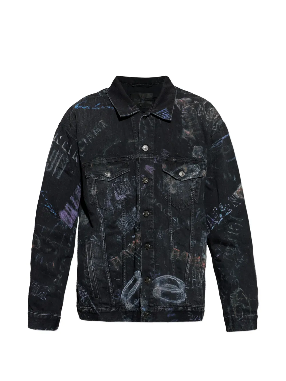Balenciaga buttoned printed jacket - Schwarz