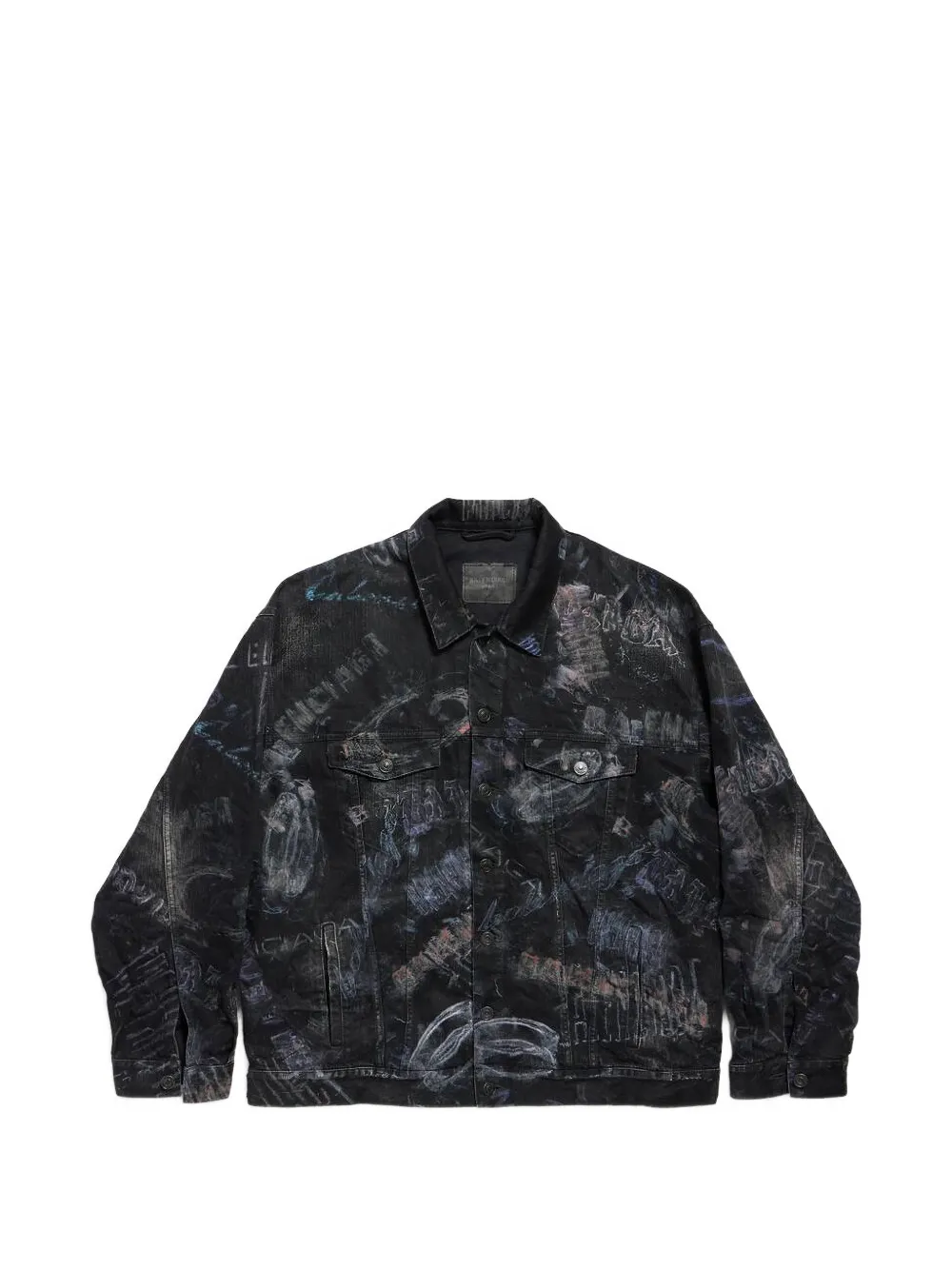 Balenciaga buttoned printed jacket - Nero