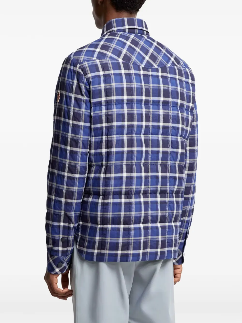 Moncler Grenoble Gelt Plaid Quilted Jacket - Blue 