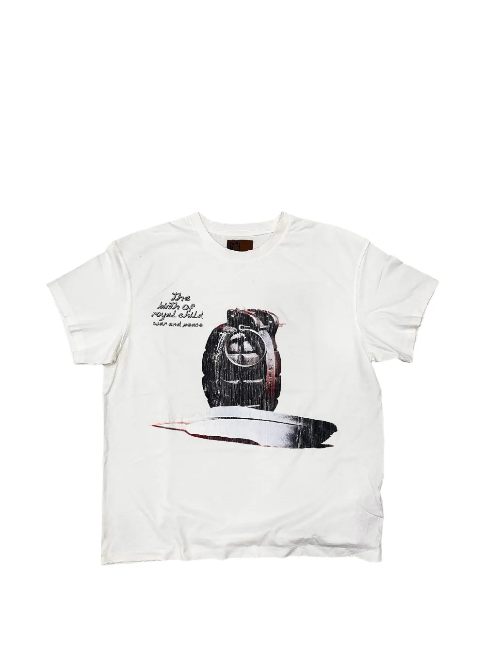 BIRTH OF ROYAL CHILD T-shirt con stampa - Bianco