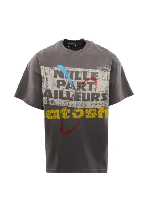 SATOSHI NAKAMOTO playera con estampado gráfico