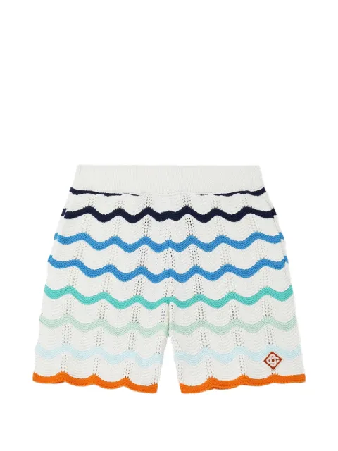 Casablanca  Gradient Wave crochet shorts