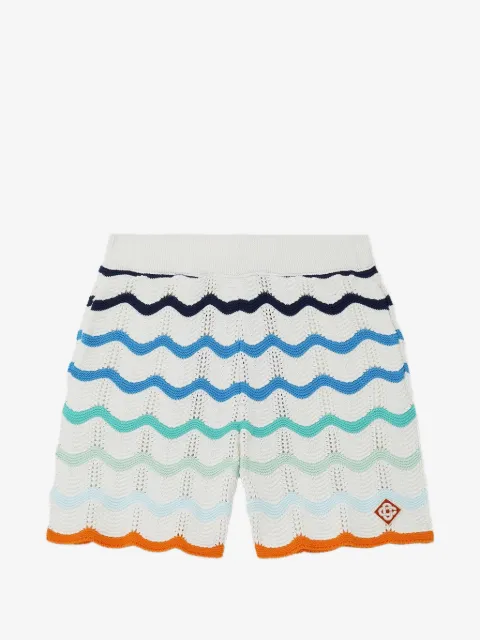 Casablanca Gradient Wave crochet shorts