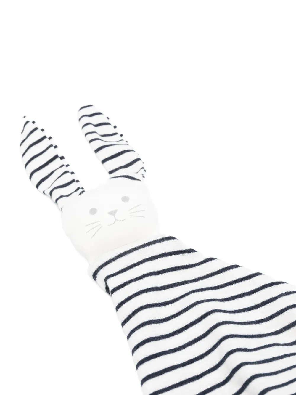  Petit Bateau Striped Rabbit Comforter - Neutrals 