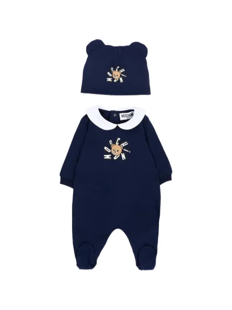 Moschino Kids grenouillère à col imprimé ourson