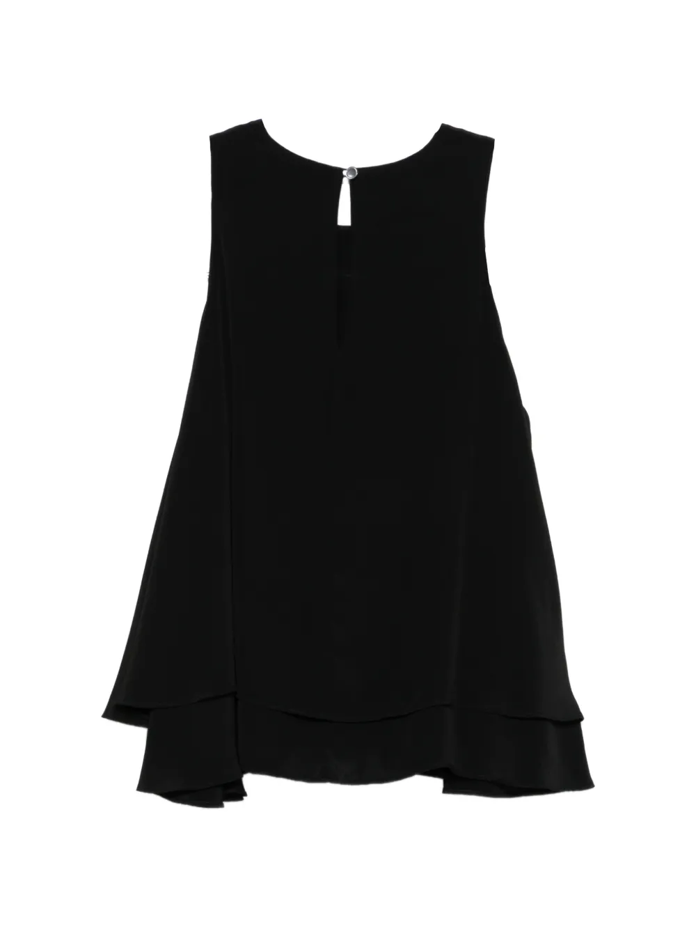  Ami Paris Ruffled Sleeveless Top - Black 