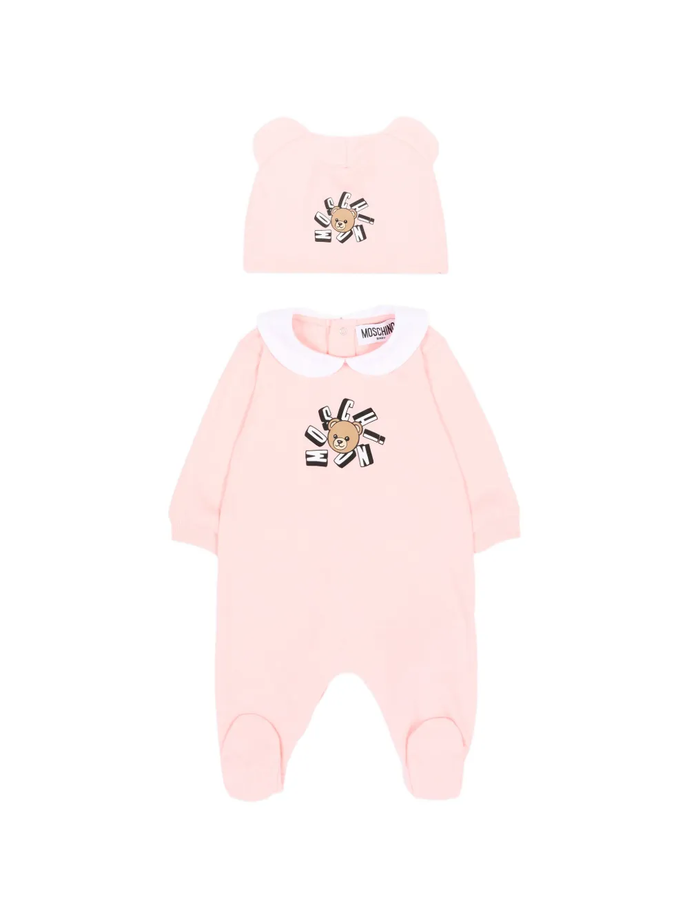 Moschino Kids peter pan collar babywear set - Rosa