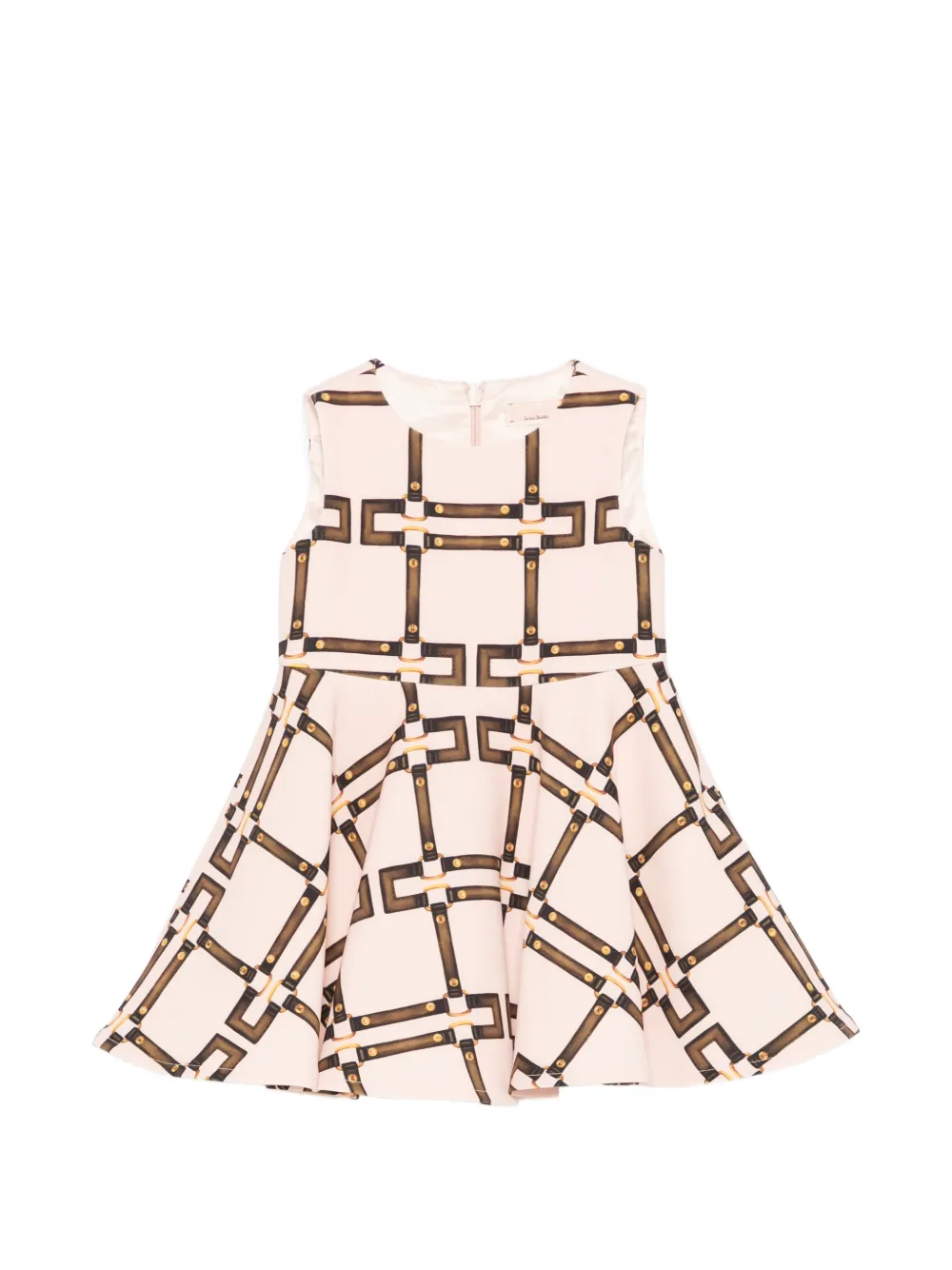 Elisabetta Franchi logo-pattern dress - Rosa
