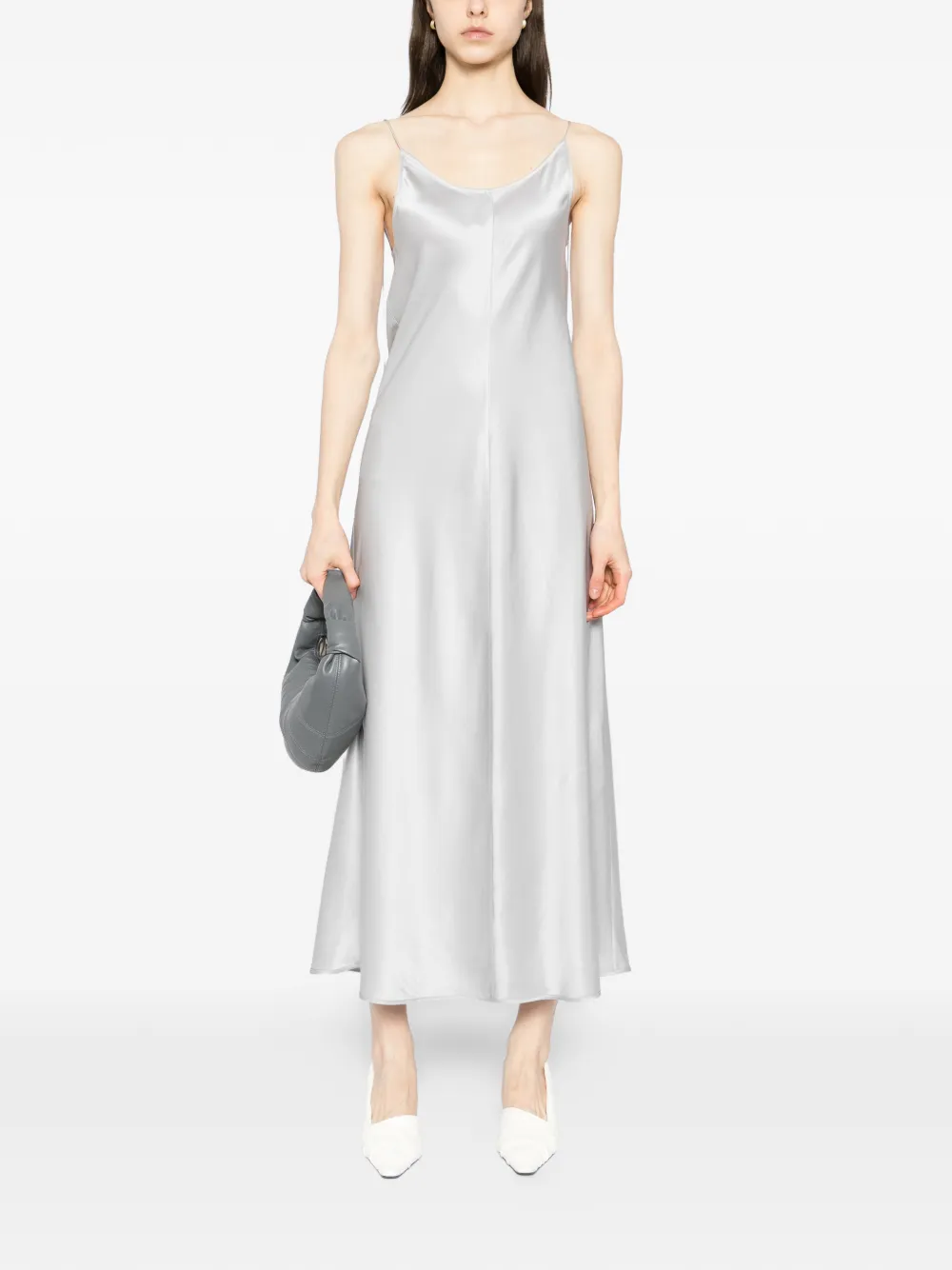  Yeareast Spaghetti-strap Midi Dress - Grey 