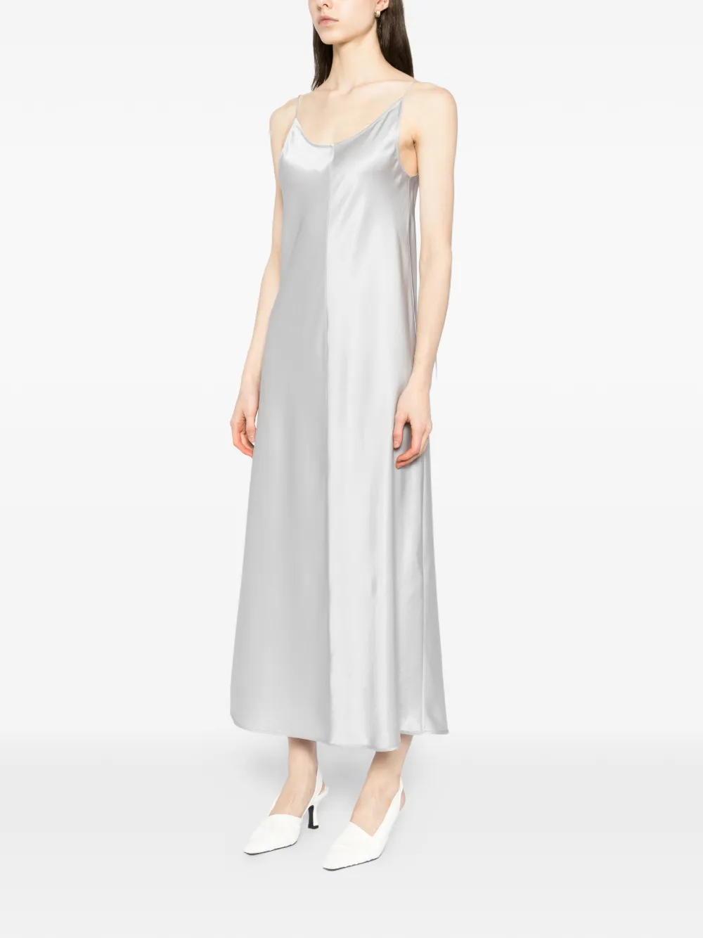  Yeareast Spaghetti-strap Midi Dress - Grey 
