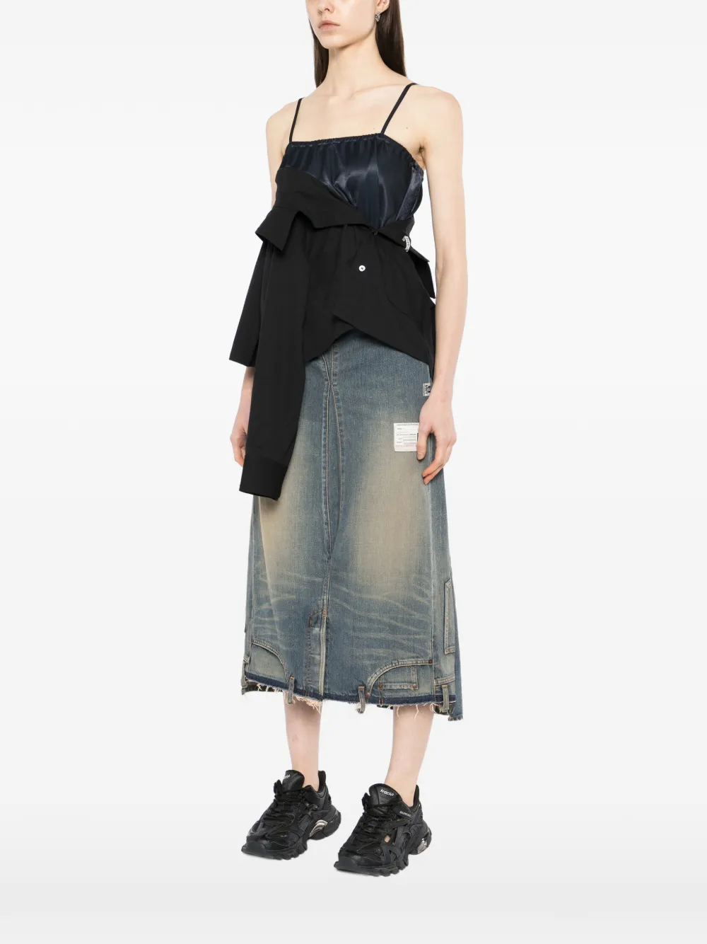  Maison Mihara Yasuhiro Panelled Blouse - Black 