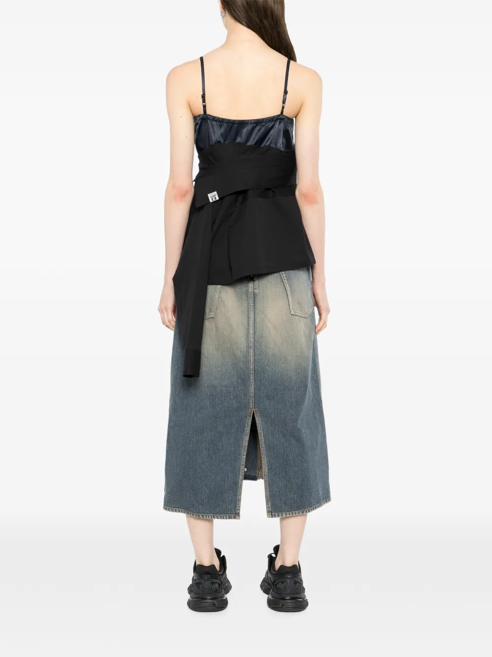 Maison MIHARA YASUHIRO Blouse met vlakken Zwart