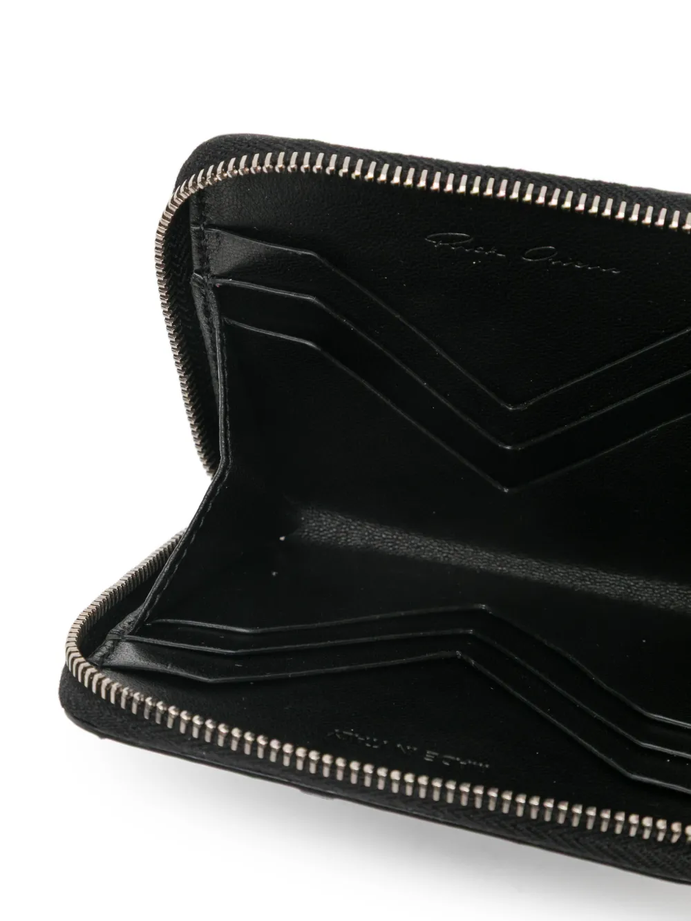  Rick Owens Zipped Wallet - Black 