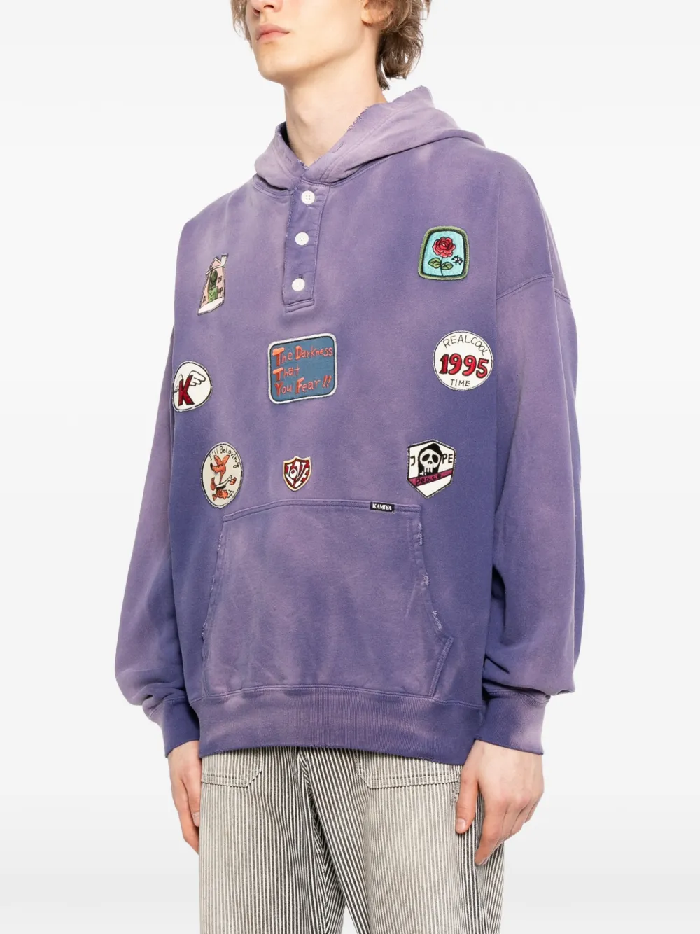  Kamiya Patch Hoodie - Purple 
