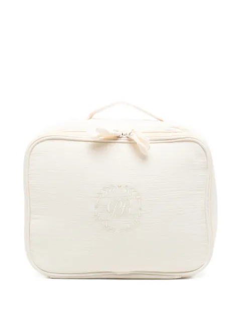 Petit Bateau embroidered top-handle changing bag