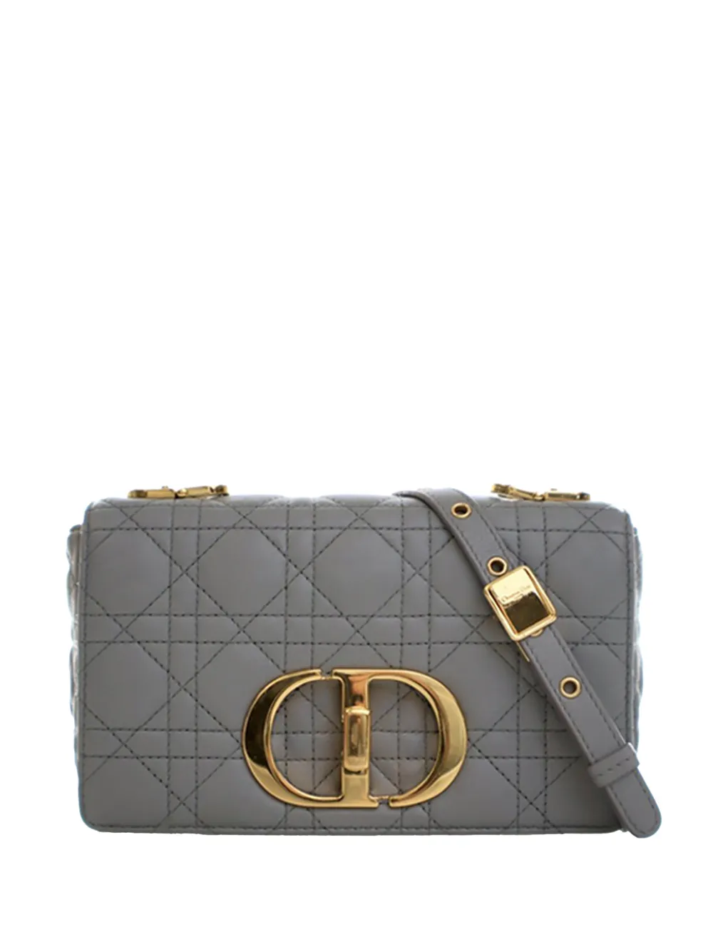 Christian Dior Pre-Owned 2021 Small Calfskin Cannage Caro crossbody bag - Grigio