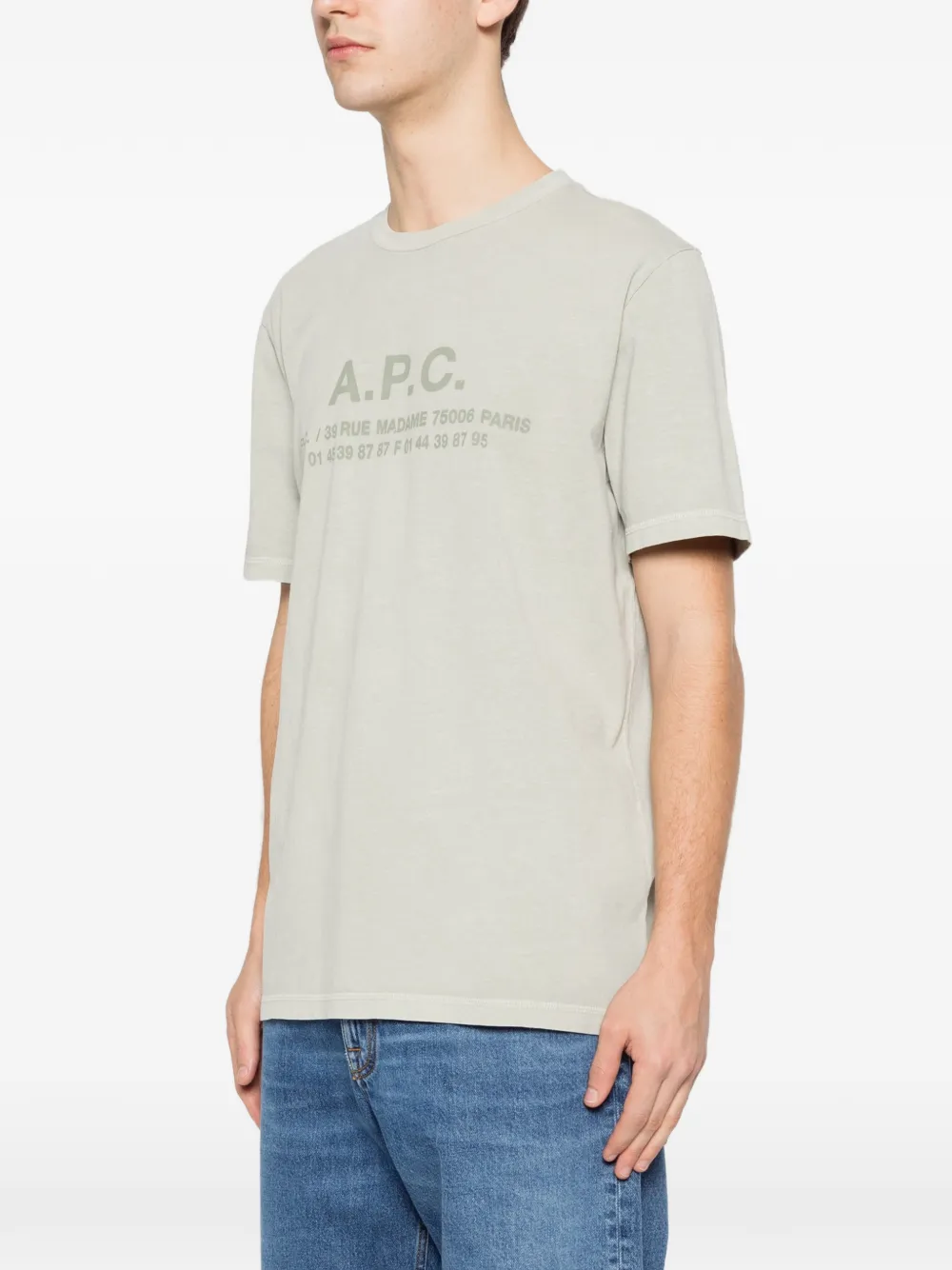  A.p.c. Logo-print T-shirt - Grey 