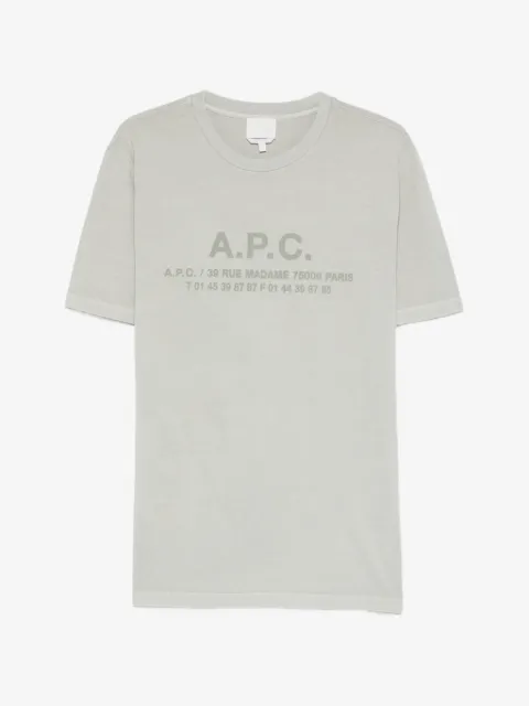 A.P.C. playera con logo estampado