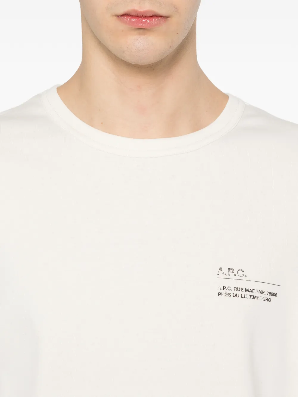 A.P.C. T-shirt met tekst Wit