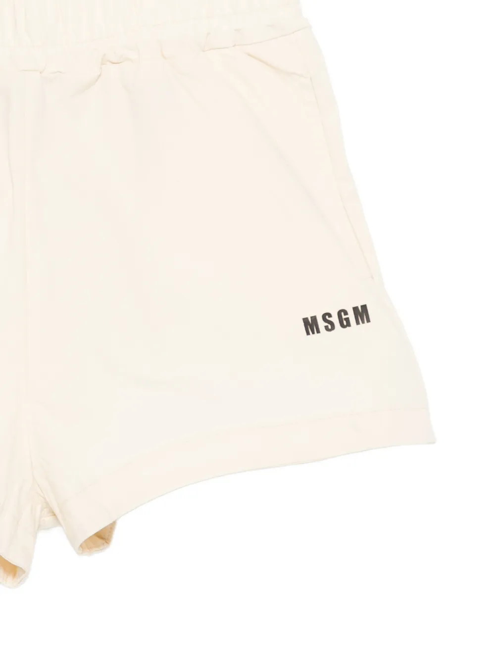 MSGM Kids Shorts met elastische band Beige