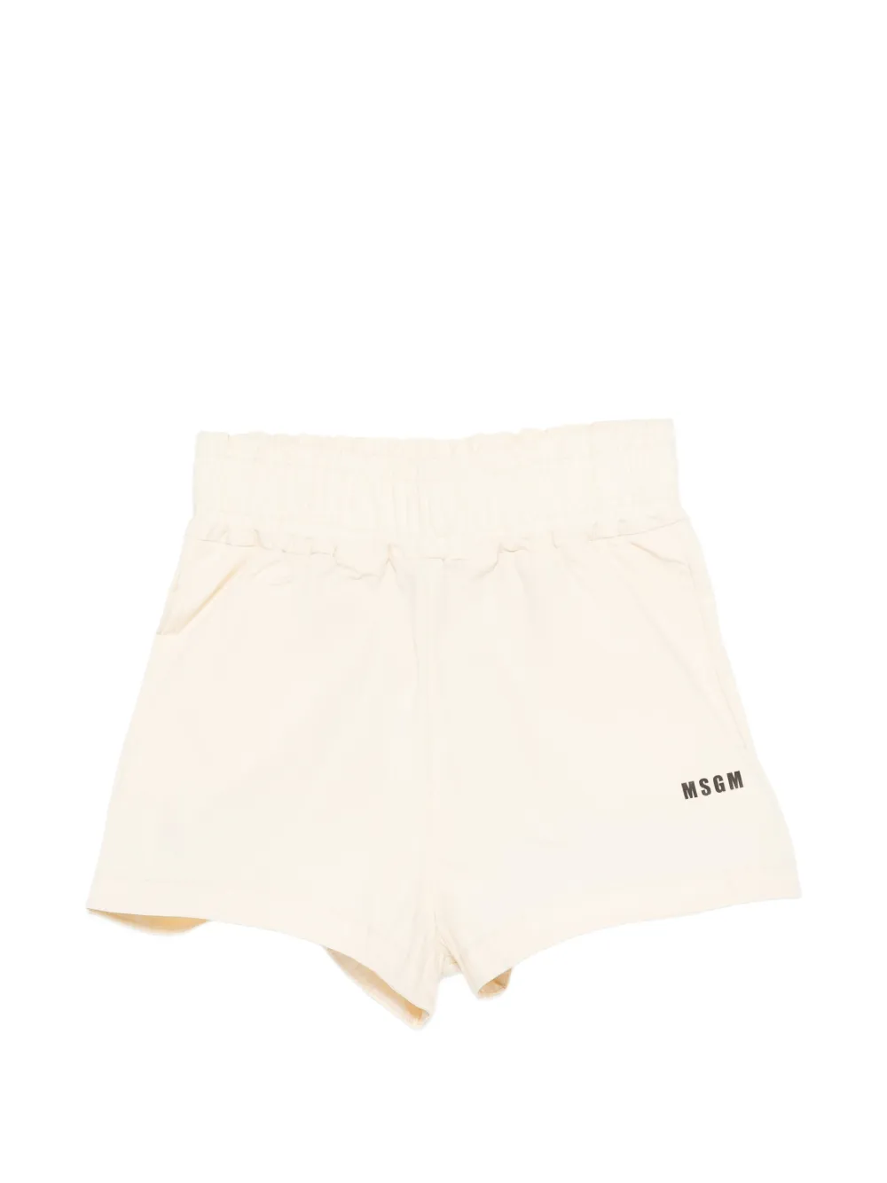 MSGM Kids elasticated-waistband shorts - Toni neutri
