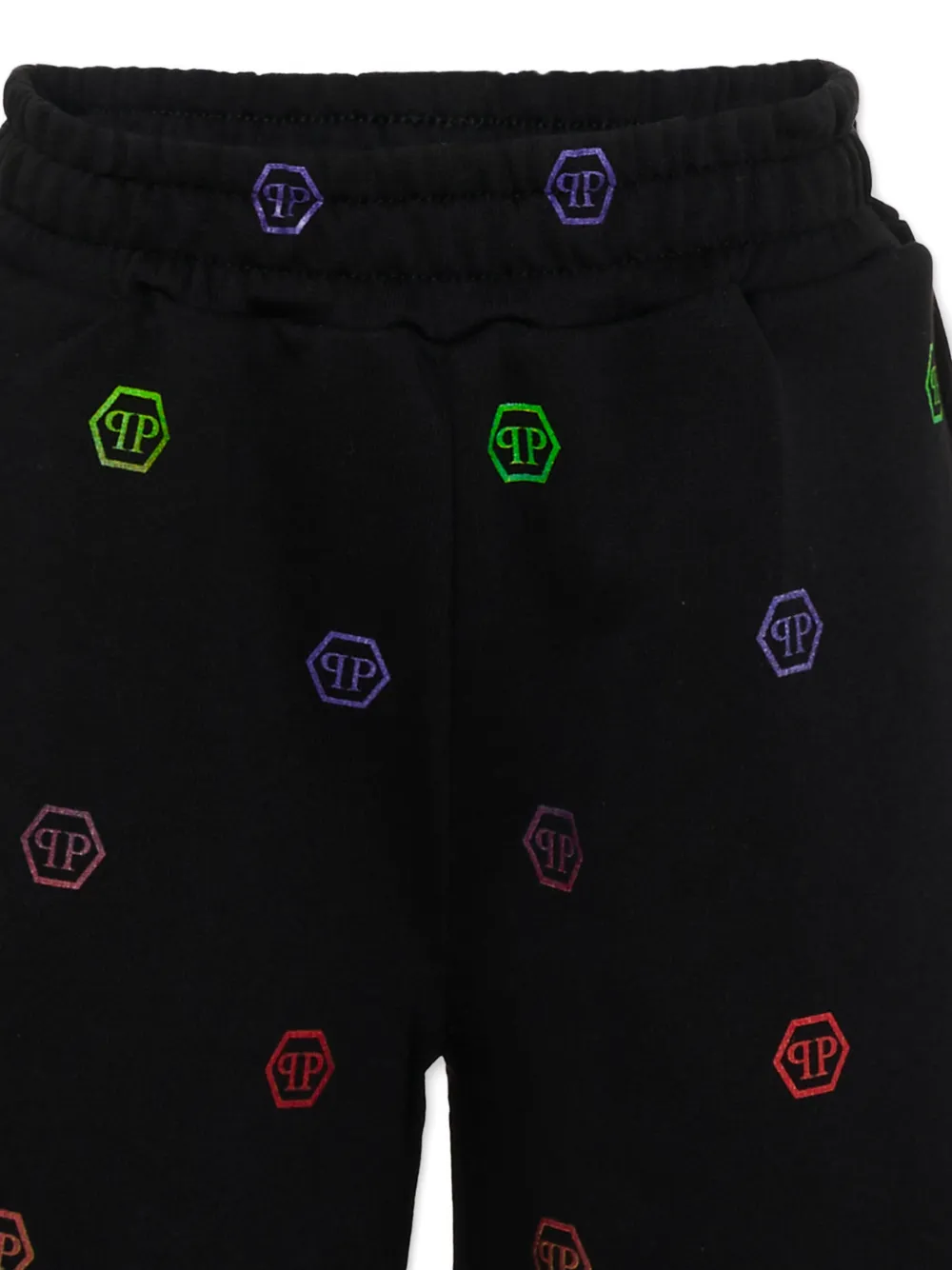 Philipp Plein Junior Shorts met logoprint Zwart