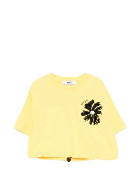 MSGM Kids t-shirt à fleurs