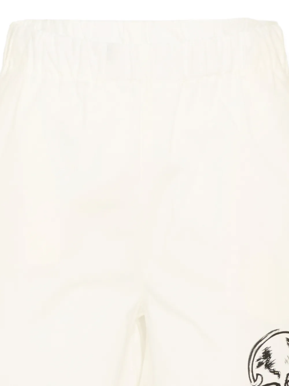 Philipp Plein Junior Shorts met doodskopprint Wit
