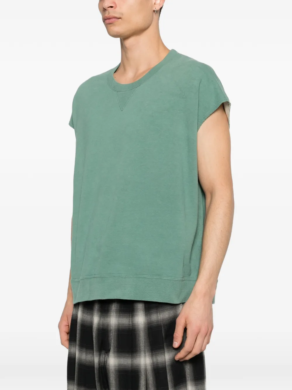  Visvim Crew-neck Sleeveless Sweatshirt - Green 