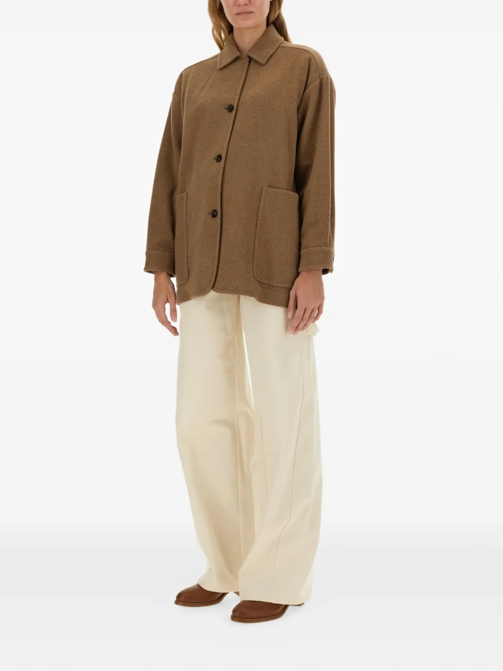  Max Mara Eligio Patch-pocket Coat - Brown 